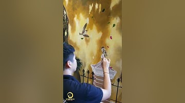 Vẽ tranh tường phố cổ, hoa giấy cho quán cafe tại Hai Bà Trưng, Hà Nội – Vẽ tranh tường Hà Nội rẻ đẹ