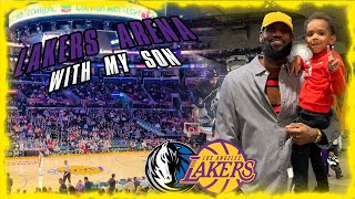 1ST GAME DAY ROUTINE WITH MY SON IN THE LA LAKERS ARENA! - LAKERS VS MAVERICKS