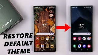 samsung galaxy s24 / s24 ultra: how to revert back to default theme