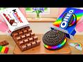 Miniature Rainbow Cake Decorating 🍫🌈 ASMR Perfect Rainbow Chocolate KINDER &amp; OREO Cake