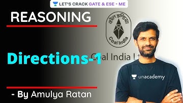 Directions-1 | Reasoning | Civil Engineering | GATE/ESE 2022 Exam | Amulya Ratan