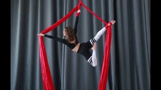 Twirlesque Belay into Diamond  Aerial Silk Tutorial