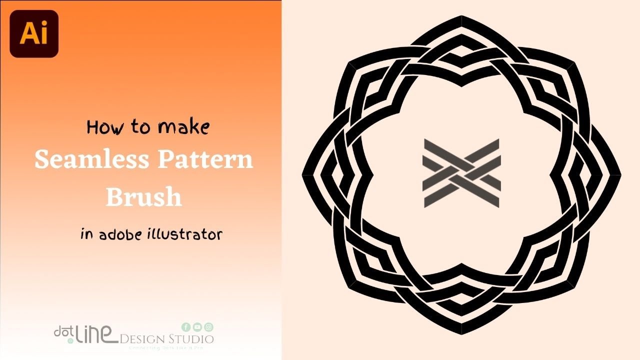Create a Seamless Pattern Brush | Adobe illustrator Tutorial | fast and ...