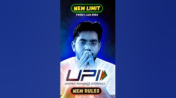 New Max UPI TRANSACTION LIMIT From 1 January 2024 #upi #upipayments #upilimit #upi2024 #rupay