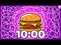 Waiting for Food? 🍔 10-Minute Hamburger Countdown Timer | Countdown Surprise | Timer Bomb