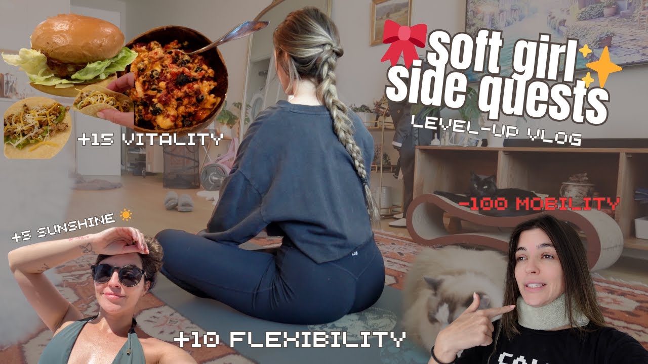 Soft Girl Side Quests: Coffee, Cooking, Counting Steps, & Catastrophic Neck Pain 🍳🧼💆‍♀️
