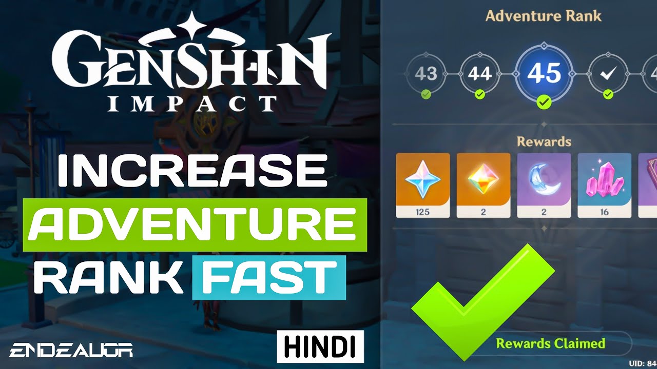 GENSHIN IMPACT | HOW TO INCREASE ADVENTURE RANK FAST | ENDEAVOR GAMING ...