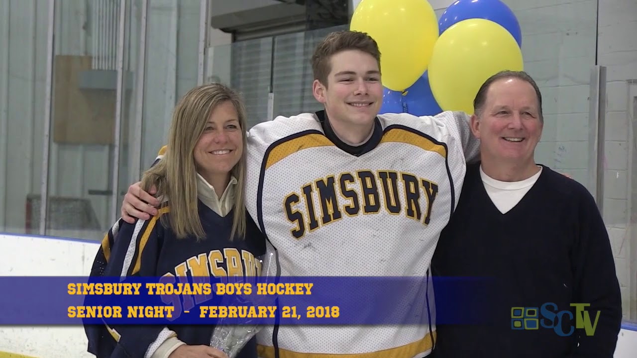 Simsbury High School Trojans Boys Hockey February 21, 2018 YouTube