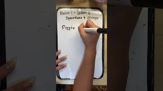 Module 1 - Lesson 2 Operation and Strings