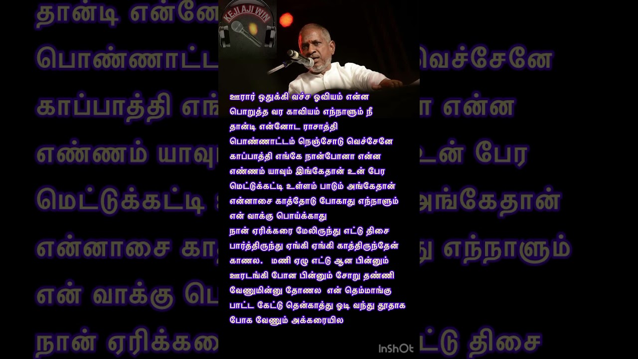 illayaraja | Naan Erikkarai Melirunthu Song Lyrics | நான் ஏரிக்கரை மேலிருந்து | Chinna Thayee(1992)