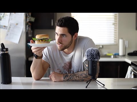 ASMR Cheeseburger Mukbang - Chatting & Rambling - Male Whisper