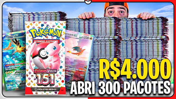 Unbox de 300 Pacotes de CARTAS Pokémon TCG 