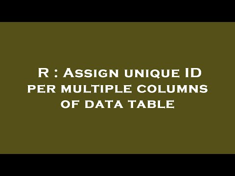R : Assign unique ID per multiple columns of data table