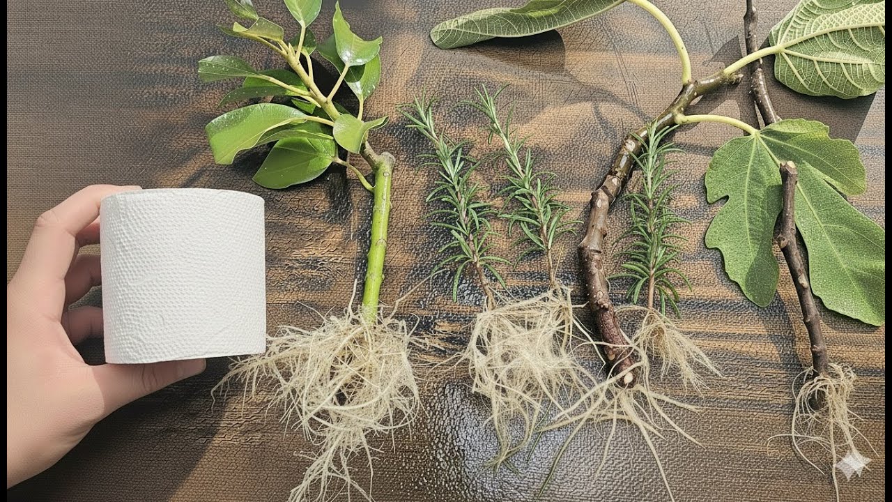 Haz esto y cualquier rama echará raíces solo con papel higiénico