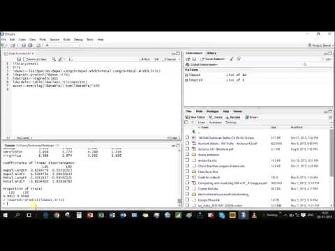 Linear Discriminant Analysis using R - YouTube