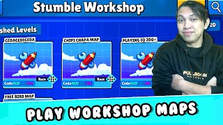 LIVE STUMBLE GUYS! PLAY IMPOSSIBLE LASER IQ 200 WORKSHOP MAPS! Stumble Guys #stumbleguys