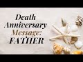Father's Death Anniversary Sympathy Card ❤️
