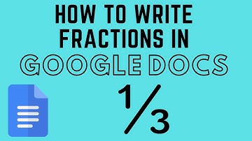 How to Write Fractions in Google Docs