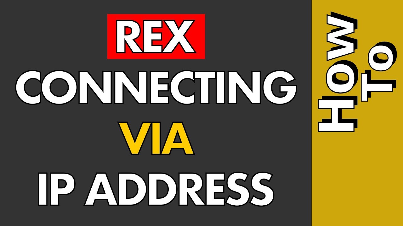 [ENG] How To: Make REX Connect via IP - YouTube
