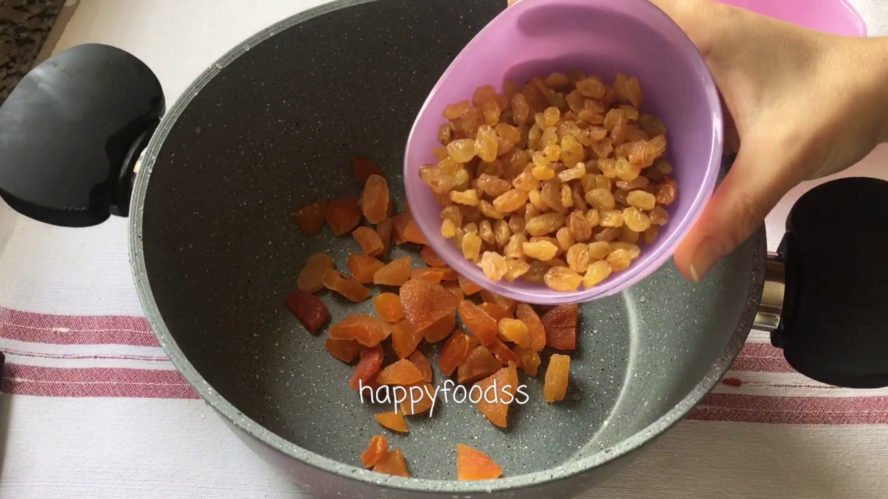 Kayısı ve üzümlü hoşaf yapılışı