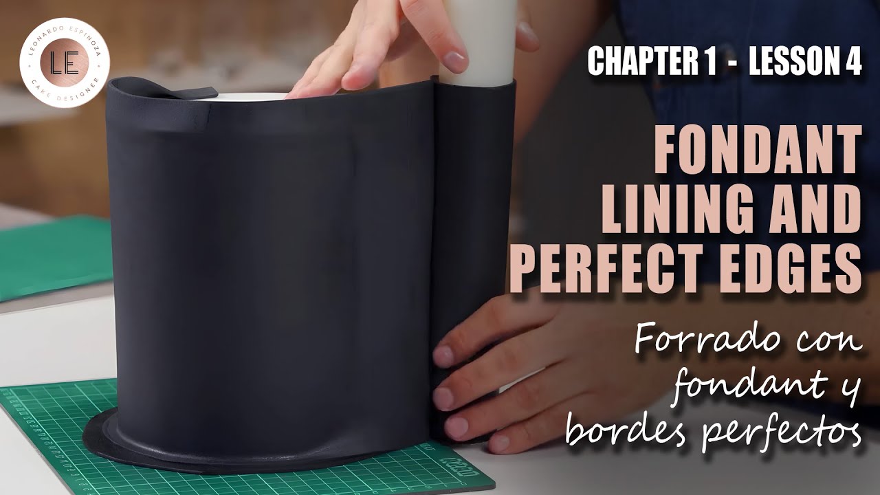 CUBIERTA en FONDANT paso a paso | LOGRA BORDES PERFECTOS | Goldené Cake Fondant 🍰