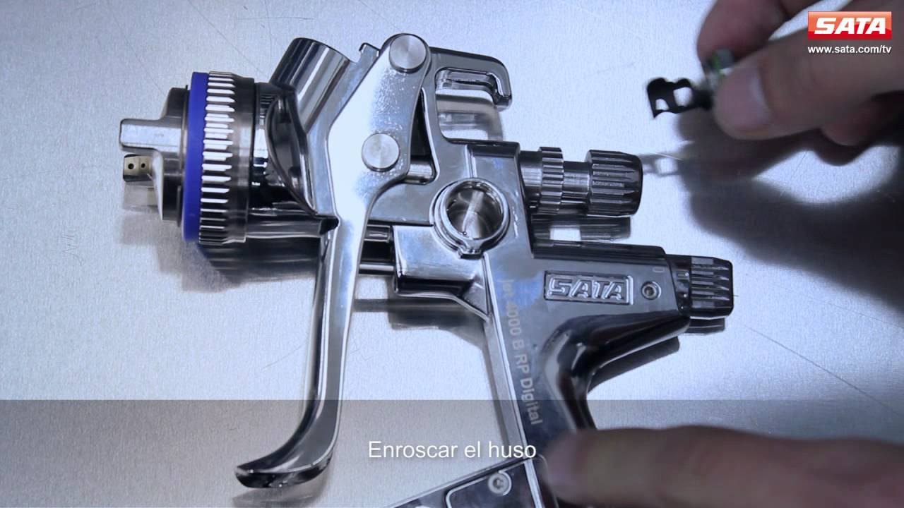 SATAjet 4000 B - Cambio de la regulación de abanico redondo / lineal (ES)