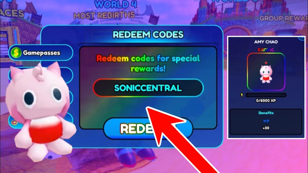 HOW TO GET THE NEW AMY CHAO IN SONIC SPEED SIMULATOR Secret Code YouTube