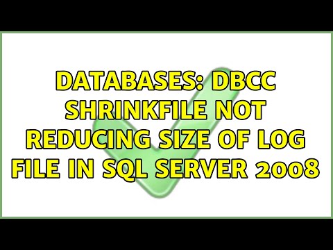 Databases: dbcc shrinkfile not reducing size of log file in sql server 2008 (2 Solutions!!)
