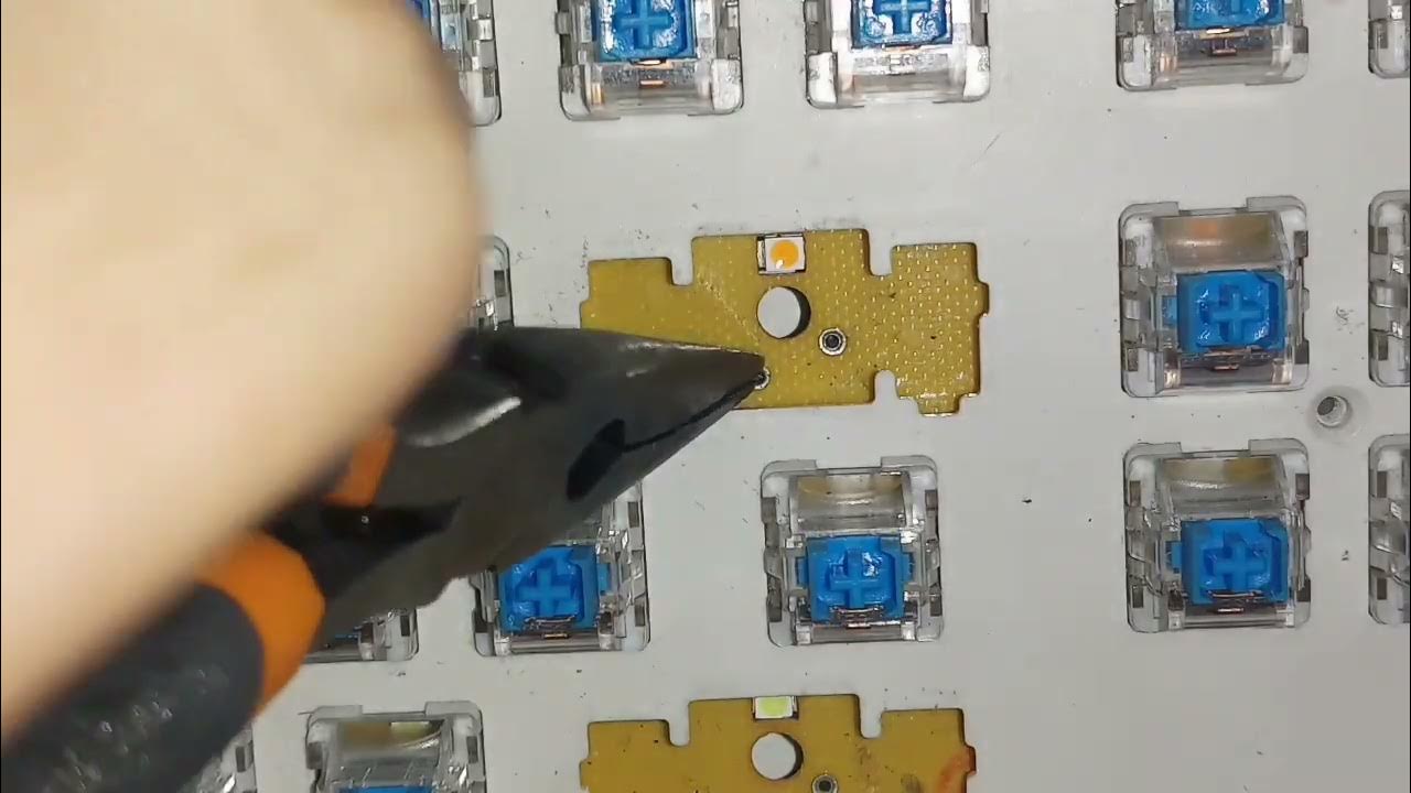 How to remove stucked outemu switch pins in the pcb YouTube