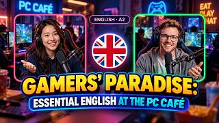 10 Real-Life English Situations at the PC Café 🎮 | A2 English Practice screenshot 3