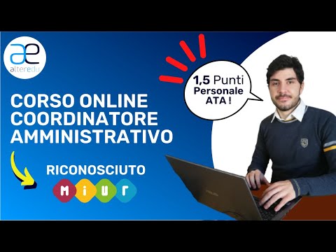 Corso Coordinatore Amministrativo Online per Aumentare PUNTEGGIO ATA