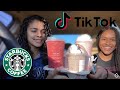 TRYING VIRAL TIKTOK STARBUCKS DRINKS!! *secret menu* | Nia Hassey