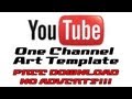 Youtube Channel Art Free Template download no adds