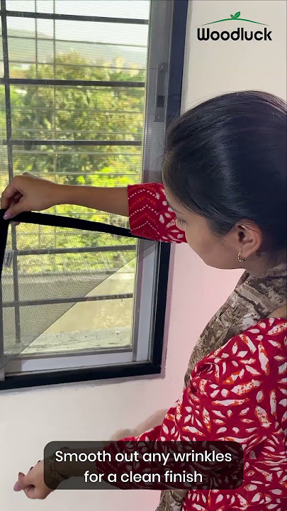 Woodluck Mosquito Net 🪟🦟 Easy DIY Install | Custom Fit! #MosquitoNet #DIY #Shorts #Trending #mesh