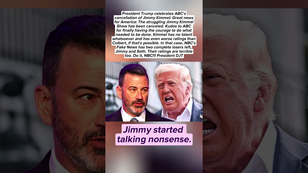 Trump Praises ABC For Cancelling Jimmy Kimmel Live