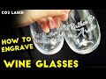How to Engrave Stemless Wine Glasses | GLASS Engraving Basics | CO2 Laser Tutorials