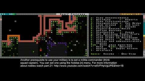 Dwarf Fortress Video Tutorial 2010 part 03 - Military Basics, Forgotten Beasts & Fun