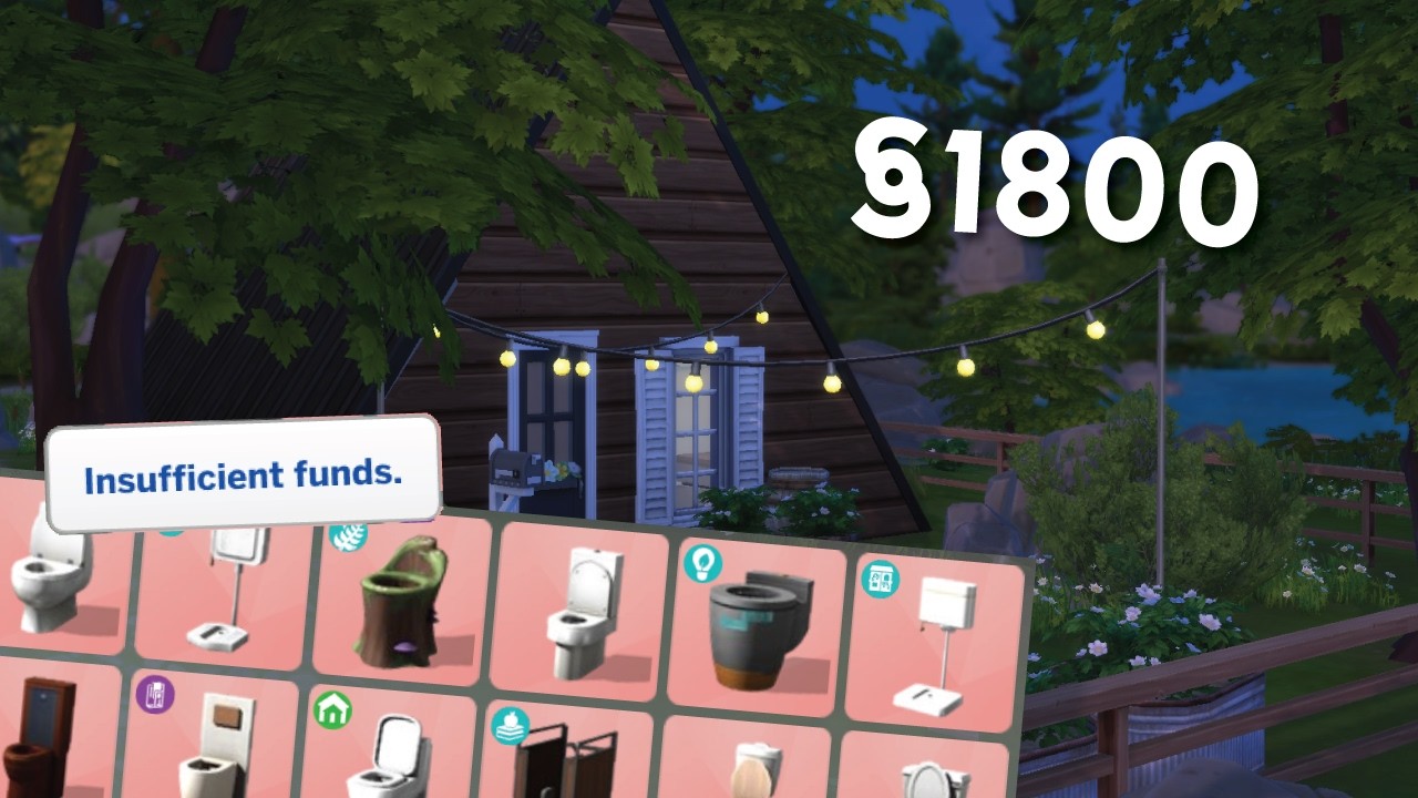 can i build an entire sims house with *only* 1800 simoleons?