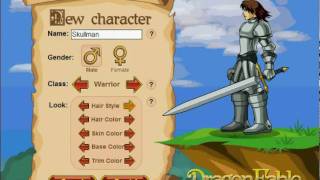Dragonfable- Creating your character
