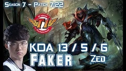 "SKT T1 Faker" - Zed vs Lucian - Mid - Patch 7.22 - KR SoloQueue Replay