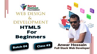 Basic HTML5 || For Beginners Step By Step || Freelancing Bangla Tutorial 2021 | Batch 04 | Class #3