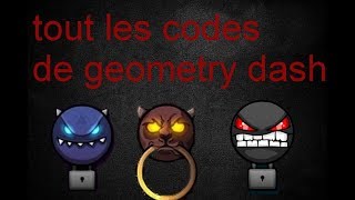 tout les codes de geometry dash ( vault of secret et volt )  [ FR ]