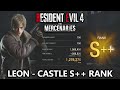 Resident Evil 4 - Leon S++ Rank Castle - The Mercenaries DLC Gameplay (Unlock Handcannon)