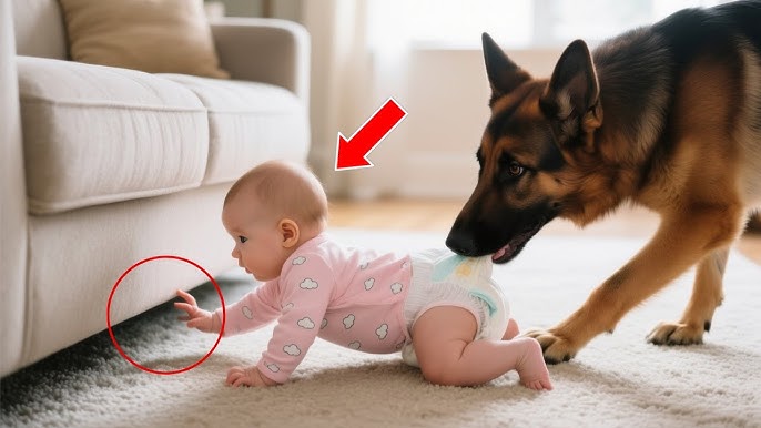 Whenever the Baby Tries to Crawl, the Dog Pushes Him Down — Knowing Why,  His Parents Were Shocked! - YouTube