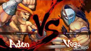 Super Street Fighter IV (4) - Adon vs Vega Match (HD 720p)