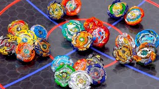 ALL DEFENSE TYPE BEYBLADES Season 1-7 Epic Battle in ANIME STADIUM!