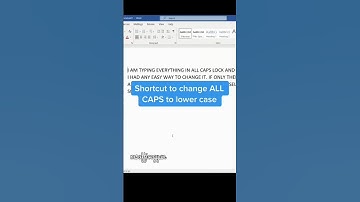 How to change CAPS to lower case change in MS Word with use shortcut key? #word #computer #msoffice