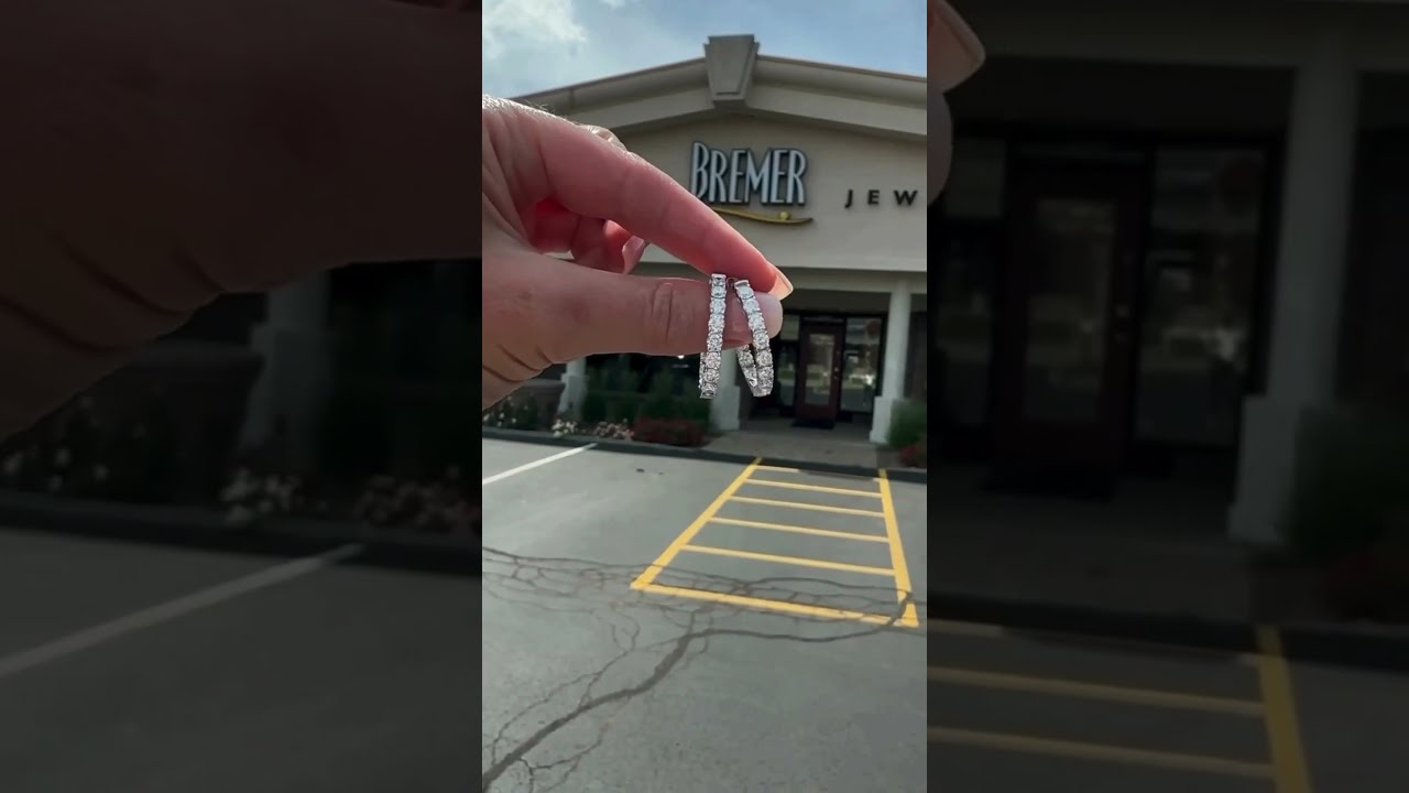 Bremer Jewelry carries the brightest and biggest diamond hoops in town 🤩 