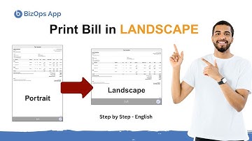 How to take Bill Print in Landscape | Landscape Invoice Print Settings | English