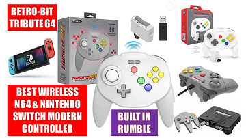 Best Modern Wireless N64 Controller for Console Switch PC Tribute64 2.4GHz Review |Rumble| Brawler64